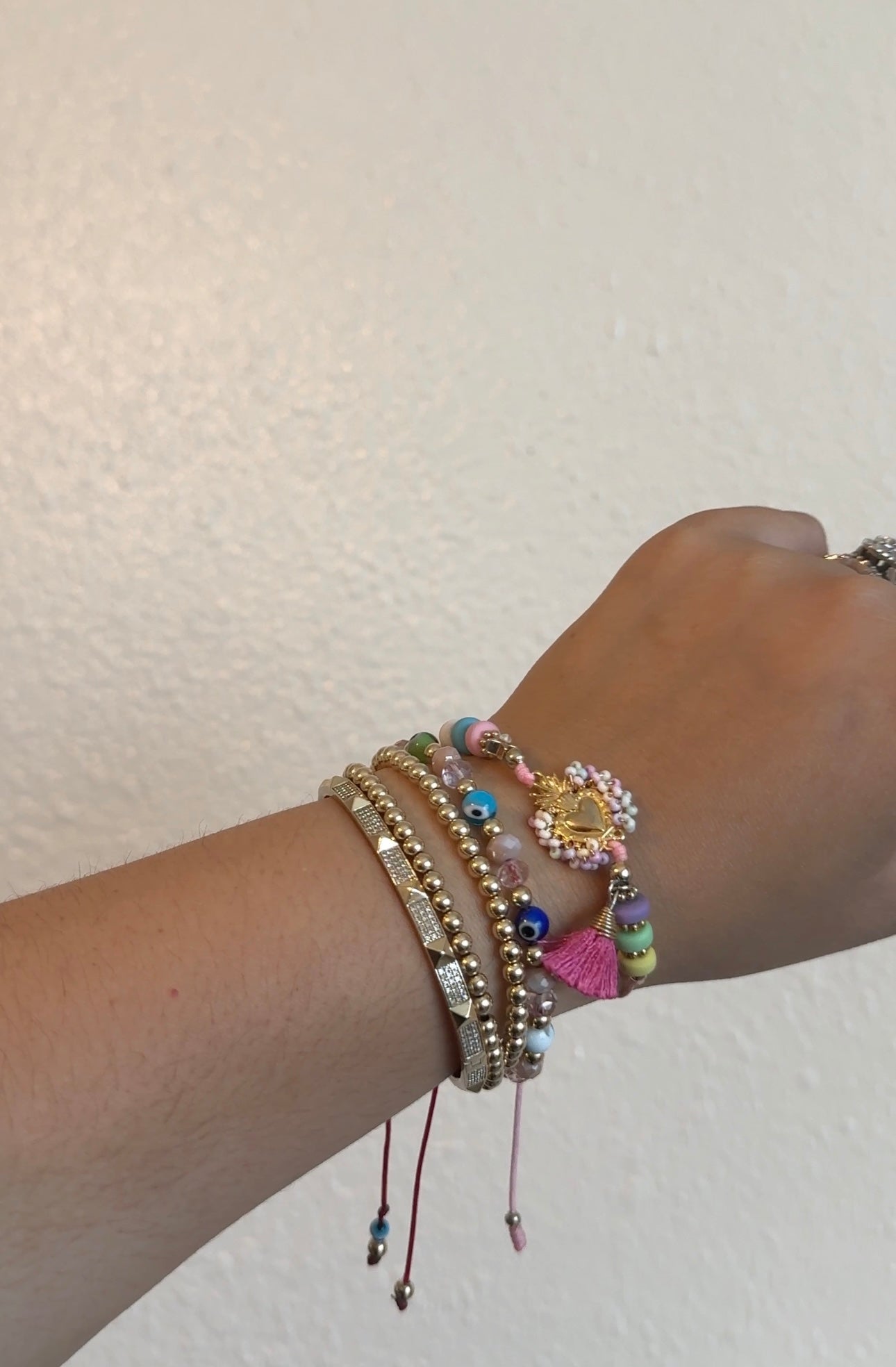 Gold beaded bracelet
