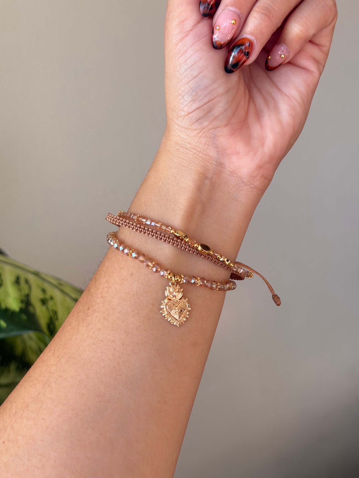 Heart & Eye Charm Bracelet (003)