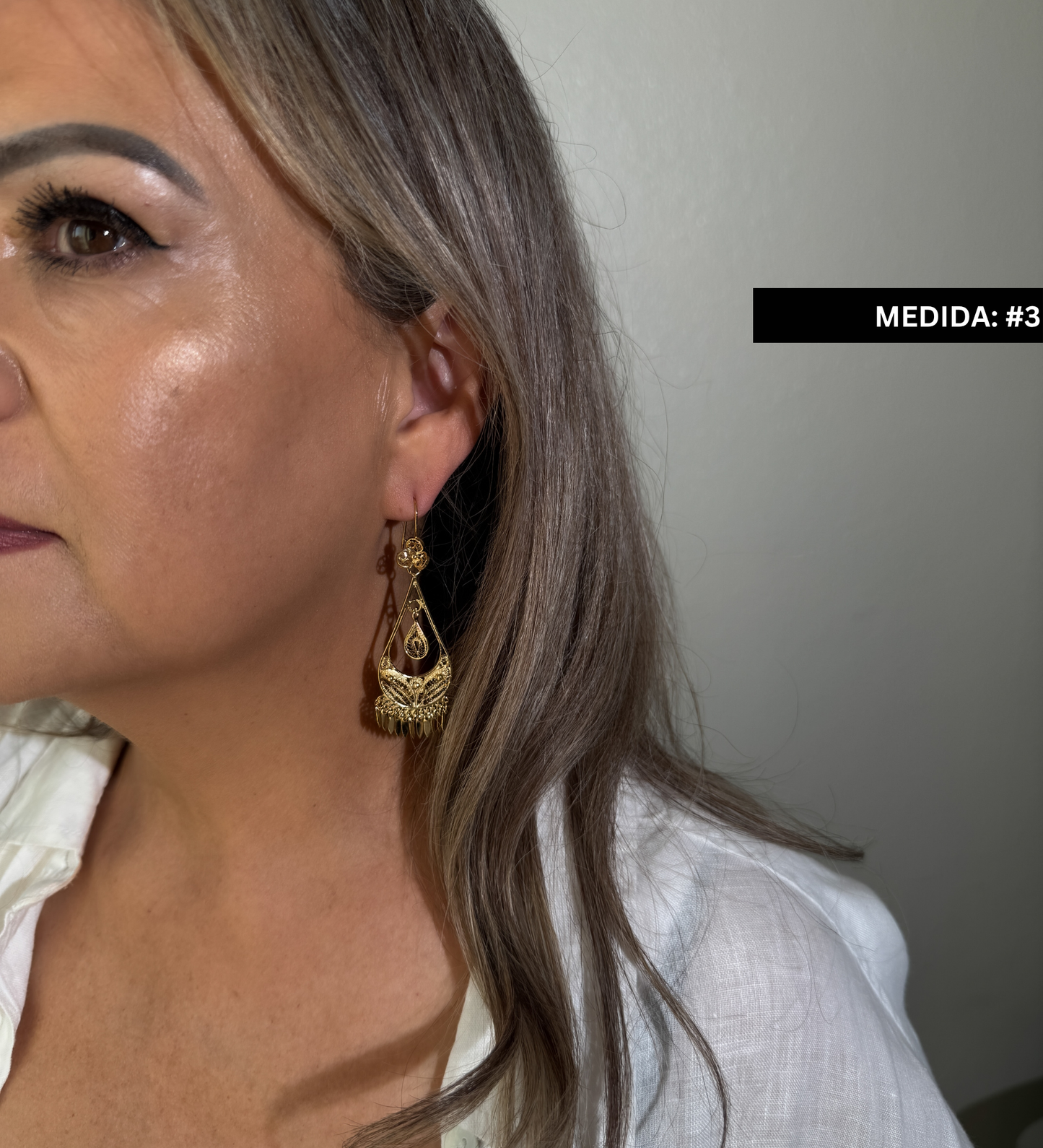 Aretes Lagrima de filigrana