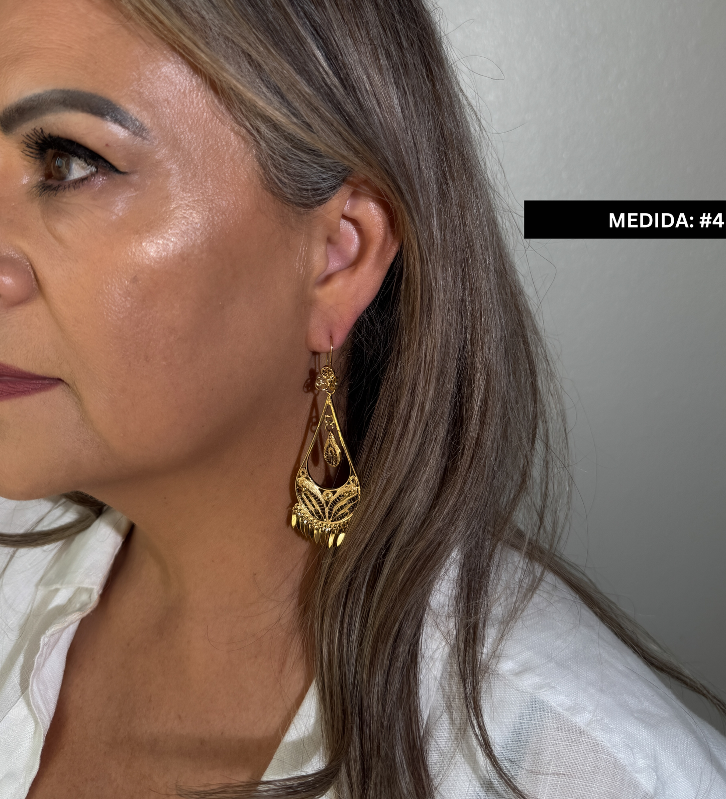 Aretes Lagrima de filigrana