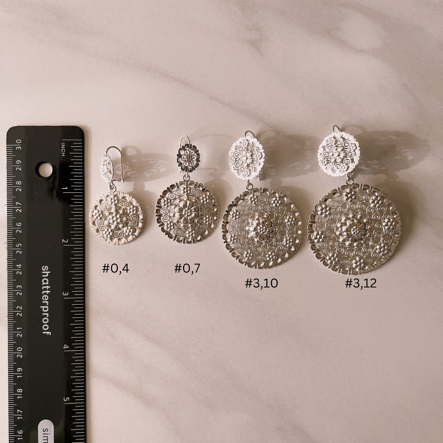 Aretes Jerezanos, Aretes artesanales de doble jerezana en plata 925. Authentic Mexican jewelry, handmade y con envío rápido desde California.