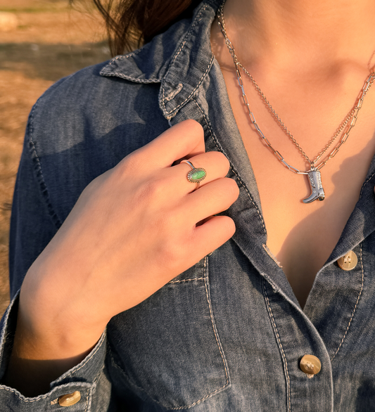 Turquoise dainty ring