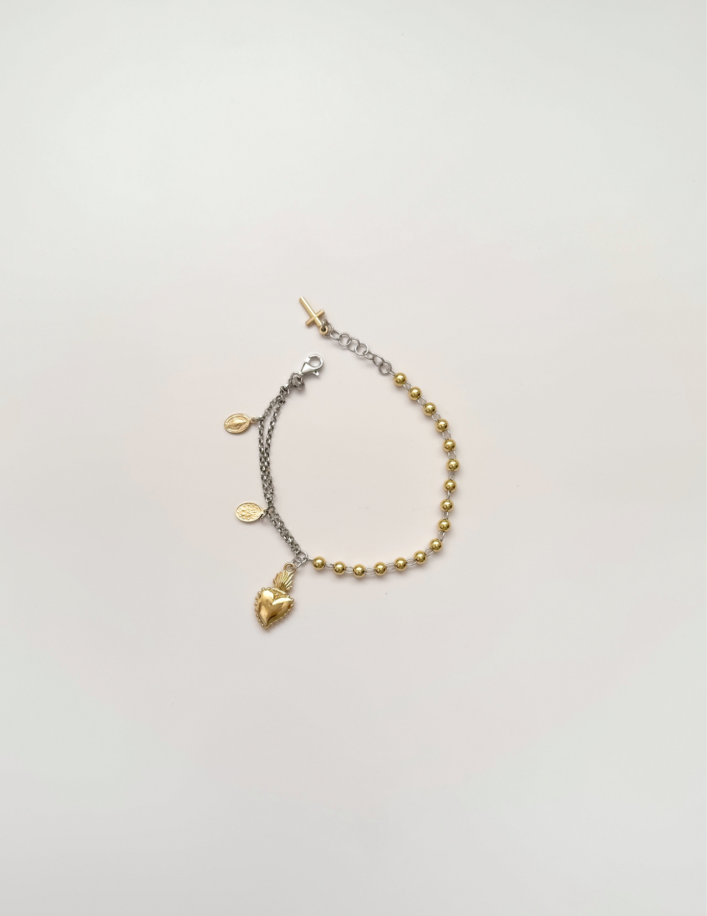 Milagrosa y Corazon charm bracelet
