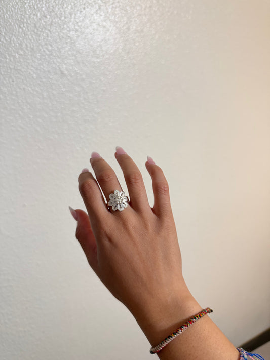 Anillo de flor de filigrana