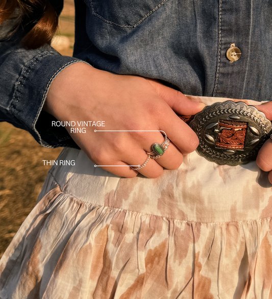 Round vintage ring band