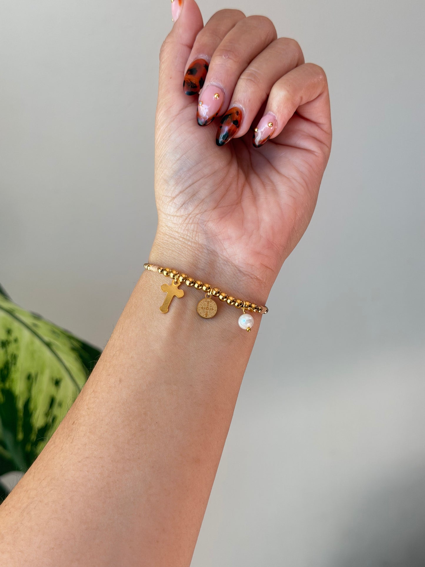 San Benito pearl pulsera - Stainless