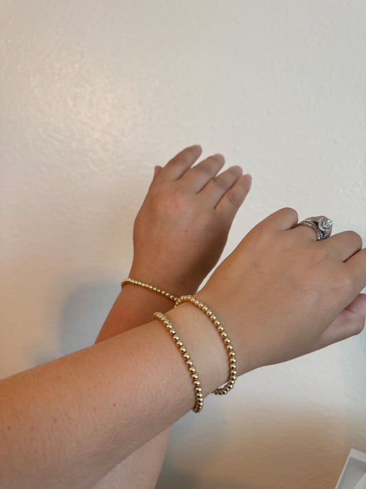 Gold beaded bracelet