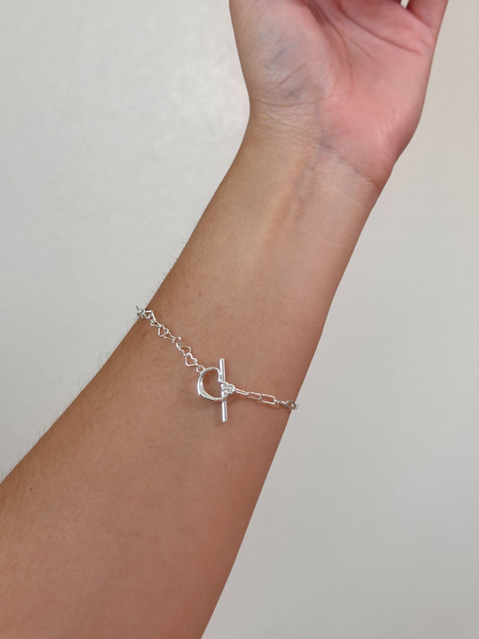 Heart & Paperclip Bracelet