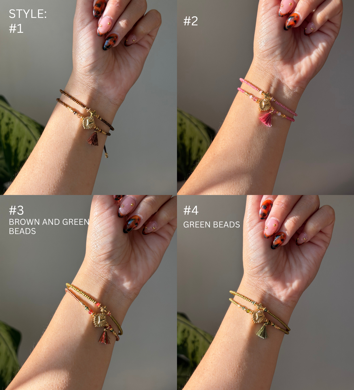 Doble pulsera corazón sagrado (001)