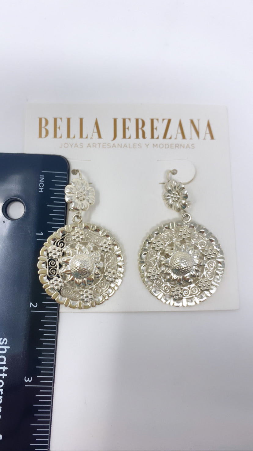 Aretes Jerezanos diseño de girasol