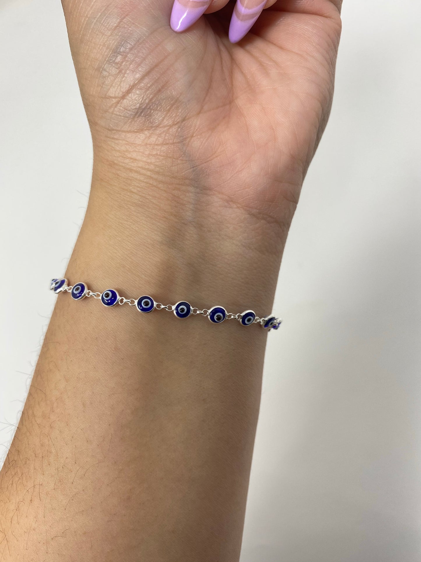 Blue evil eye bracelet