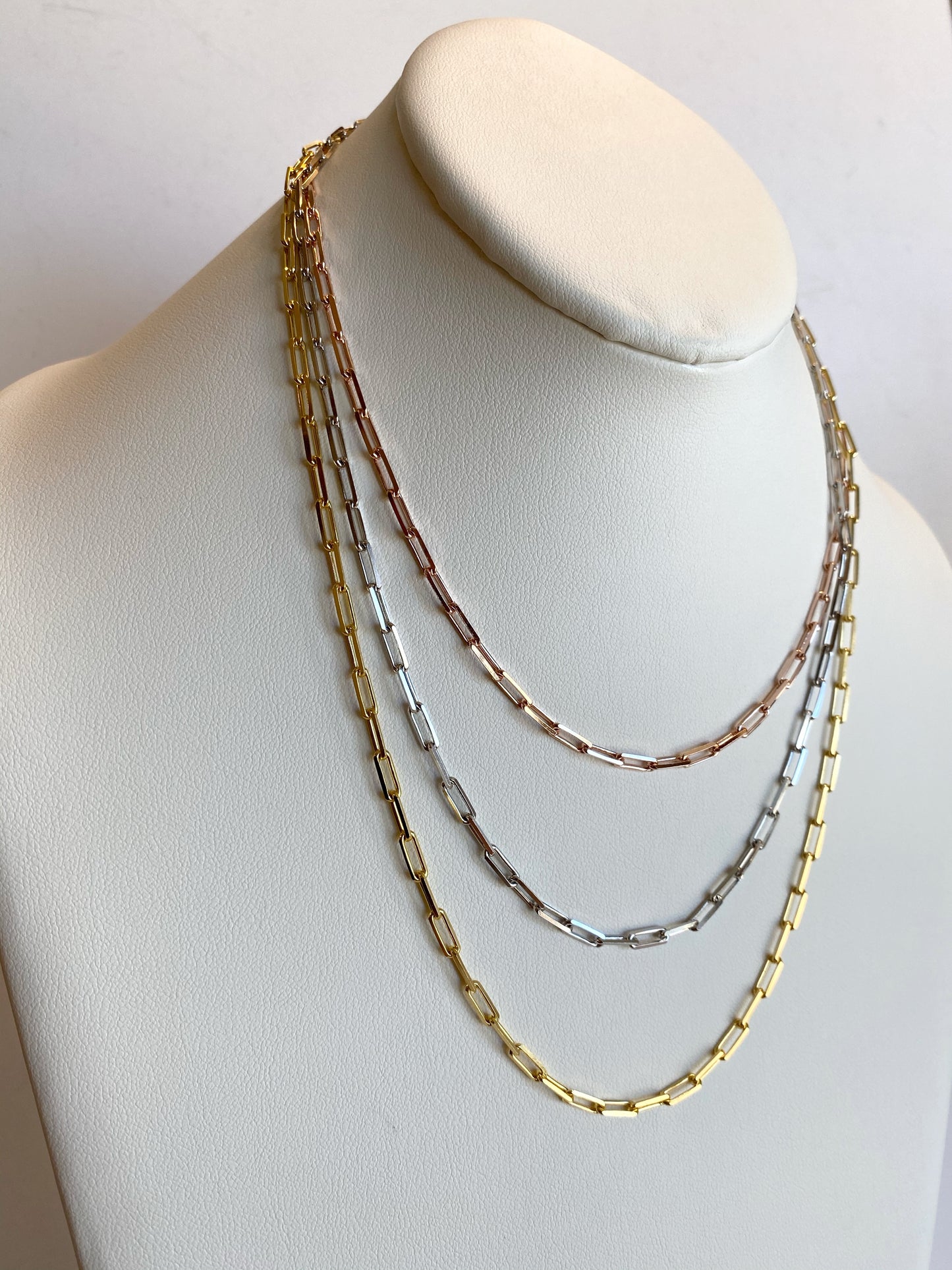 Gold Paperclip necklace