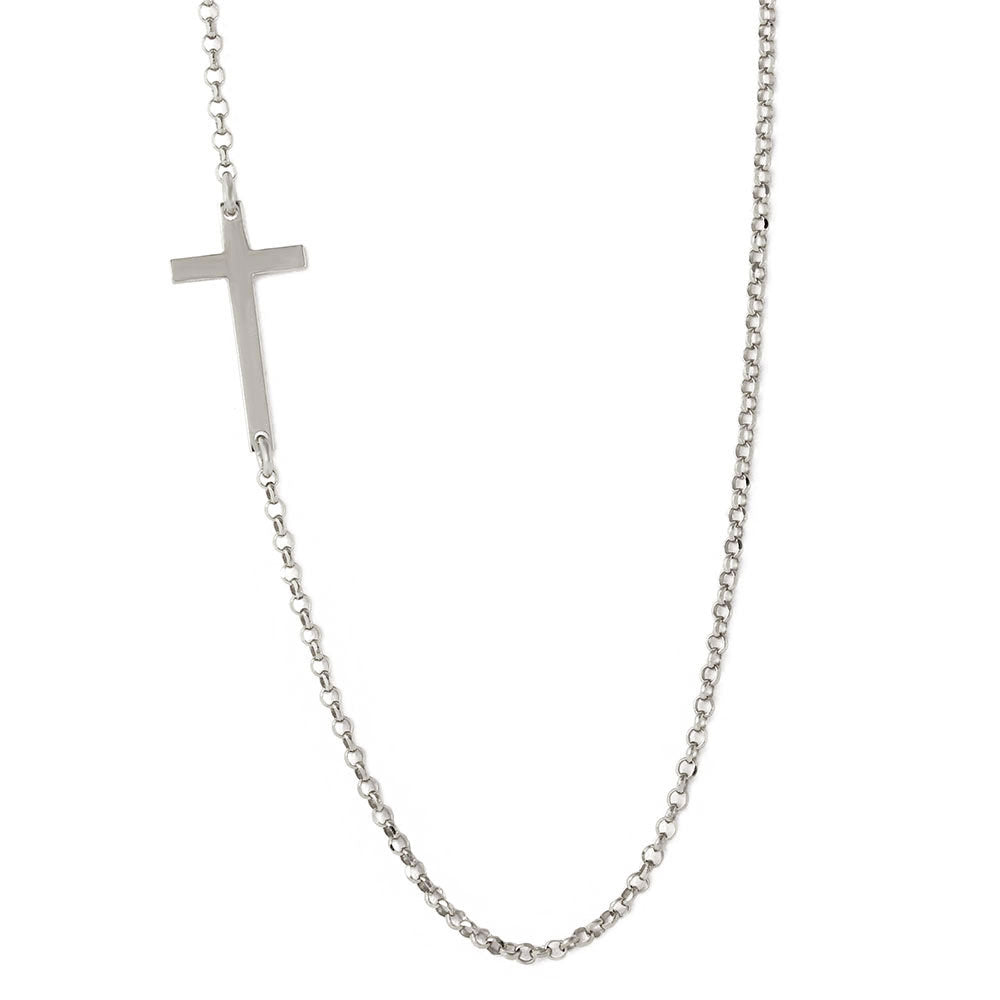 Side cross Necklace