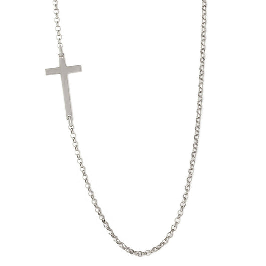 Side cross Necklace