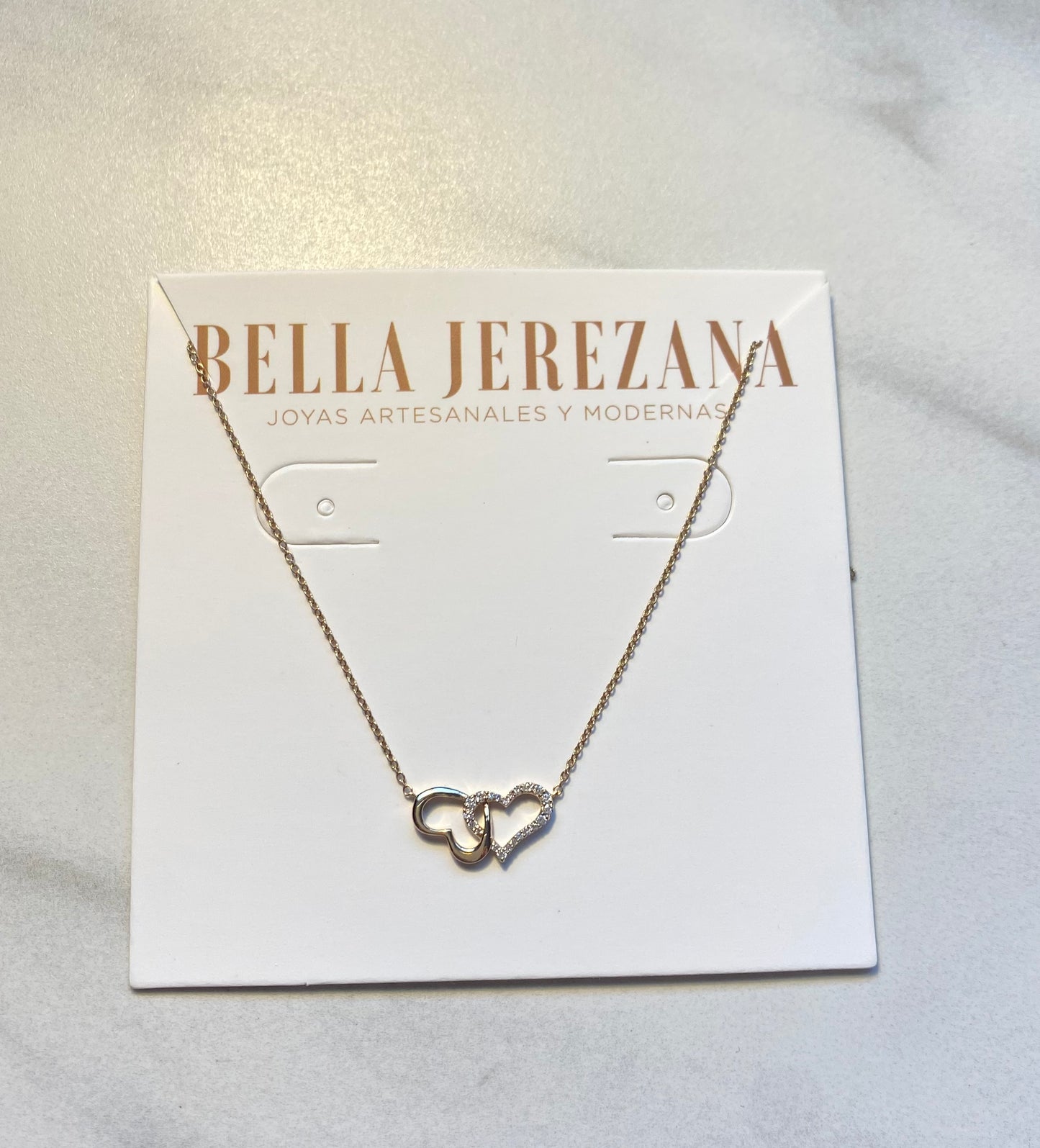 Diamond 2 heart necklace